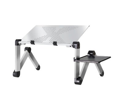 Laptop Table Stand With Adjustable Folding Ergonomic Design Stand Notebook Desk For Ultrabook Netbook Or Tablet With Mouse Pad - Image 5